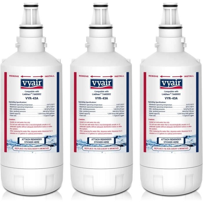 Wessper 4874960100 Filtre à Eau Du Réfrigérateur Pour Beko 4874960100, 4394650100, 9256712