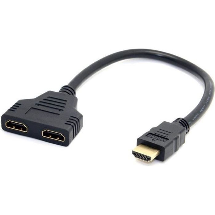 Generic HDMI 1 Male à Double HDMI 2 Femelle Y cable adaptateur HD