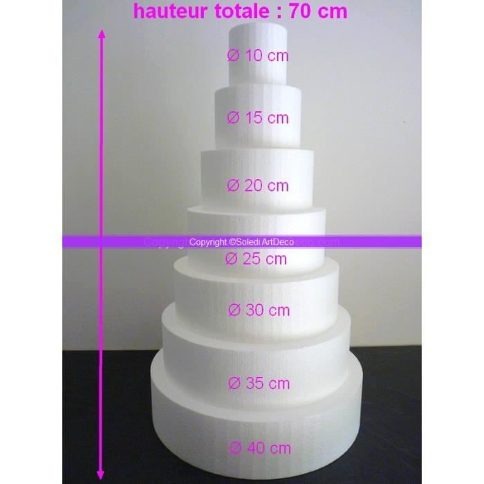 Presentoir Piece Montee Wedding Cake En Polystyrene Haute Densite 70 Cm Cdiscount Beaux Arts Et Loisirs Creatifs