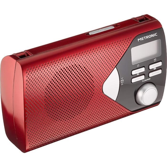 Radio Portable (Am-Fm) Avec Fonction Réveil - Rouge[m38] - Cdiscount TV ...
