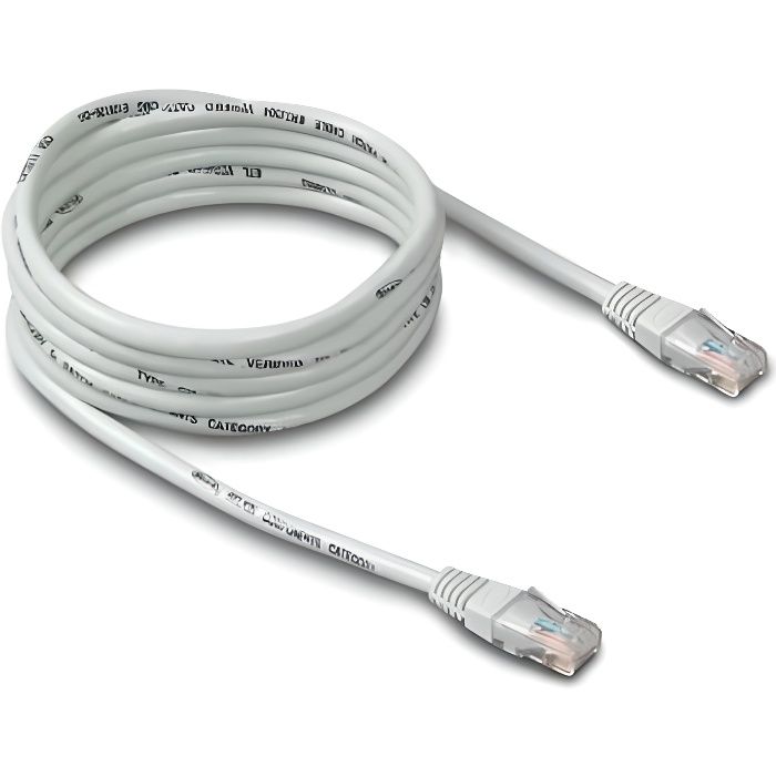 Blanc 15 mètres FTP 15M Ethernet OMENEX NEUF Câble RJ45 Droit blindé CAT6 