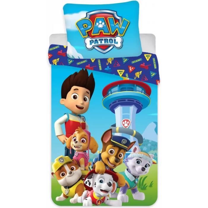 Parure de lit housse de couette Pat Patrouille - Paw Patrol - Cdiscount  Maison