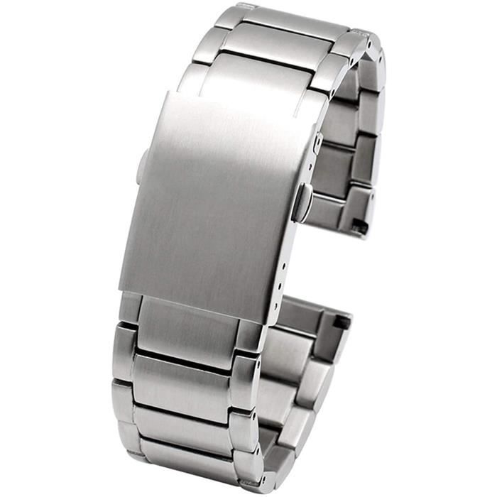 Bracelet montre acier 22 mm couleur argent
