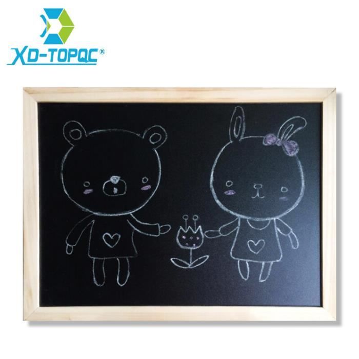 Tableau Noir Magnétique 25x40 Cm Avec Support Bois - Double Face - Pliable - Pour Café, Bureau, Maison