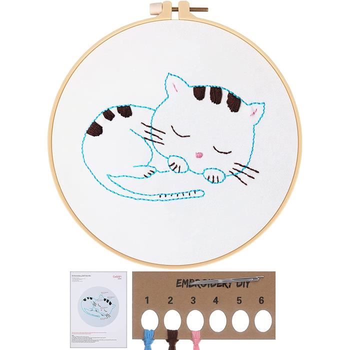 Kit Broderie Point De Croix Tournesol 30x40 Cm - Tissu 11CT Imprimé, Fils Coton - Pour Adultes Débutants