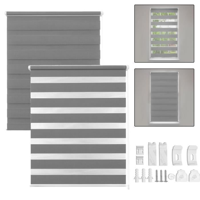 Lot De 8 Supports Pour Stores Doubles - Fixation Sans Perçage Pour Fenêtres PVC Et Bois - Colle Forte Incluse - 8