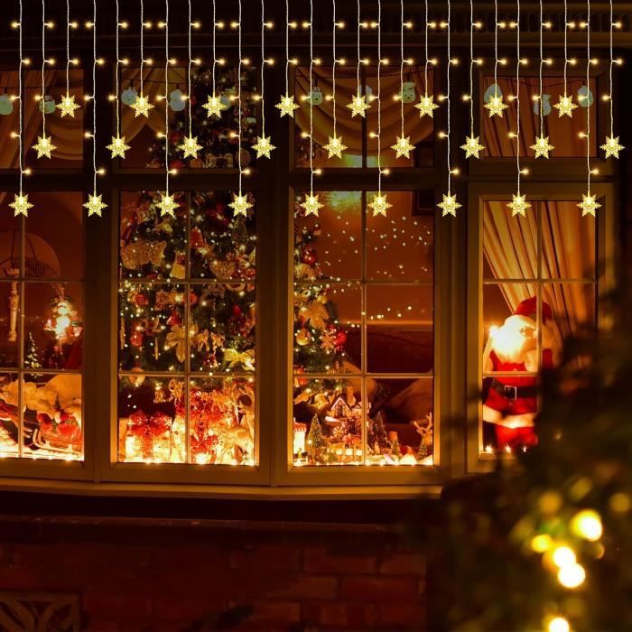 Guirlande Lumineuse Flocons De Neige | 6 M, 40 LED | Blanc Chaud | Étanche IP43 | Intérieur/Extérieur