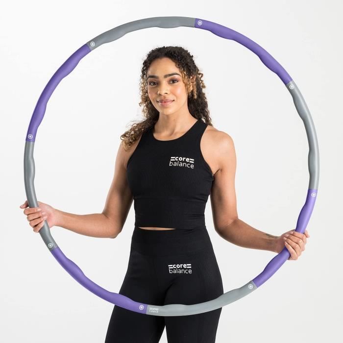 Cerceau Hula Hoop Lesté, Taille Réglable, Mousse Rembourrée Pour Entraînement Gym Fitness
