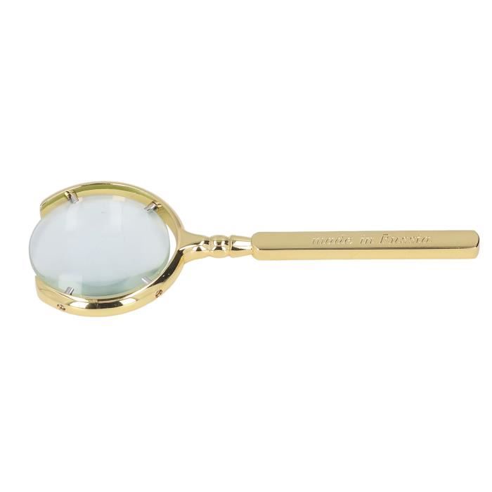 Or/Rouge Loupe de Lecture 10X loupe 80 mm et Miroir incassable pour