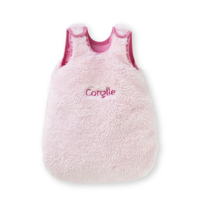 Turbulette Peluche Rose pour poupon 30 cm