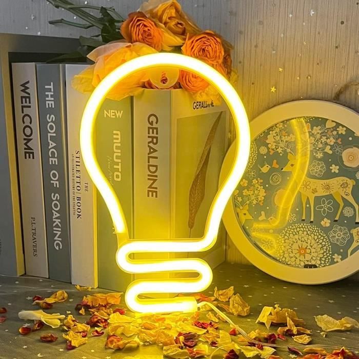 Enseigne Néon LED Arc-en-Ciel – Veilleuse Murale USB Ou Pile – Décoration Chambre, Fête & Noël