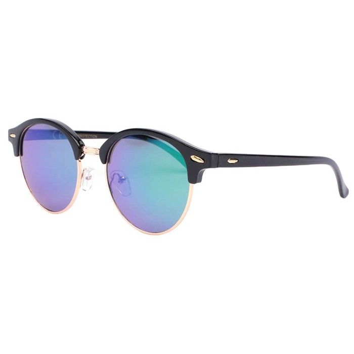 Lunettes de soleil rondes miroir bleu Nory Bleu Taille unique