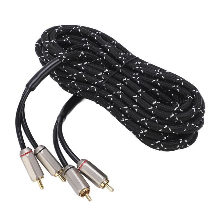 2 Faisceaux Câbles HP 4 Broches 14 Cm – Compatible Alpine, Pioneer, Sony Et Autres Amplis Auto