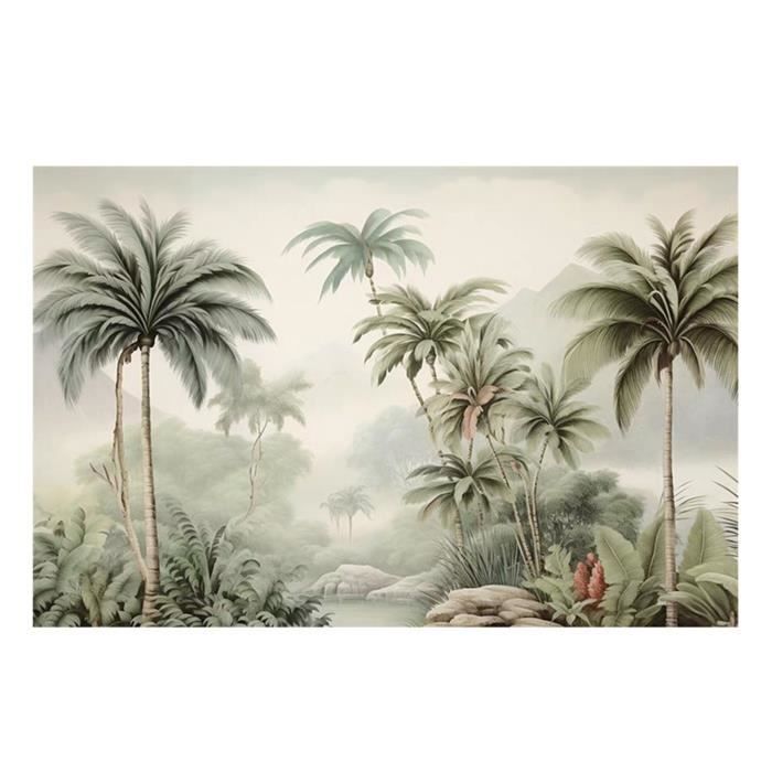 Papier Peint Photo 3D Avec Plantes Vertes Tropicales, Papier Peint De ...