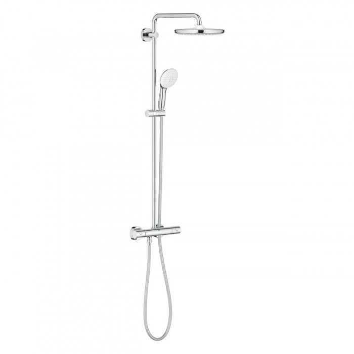 Grohe Colonne de douche - TEMPESTA SYSTEM 250 - Mitigeur thermostatique - Finition chromé - Hauteur réglable