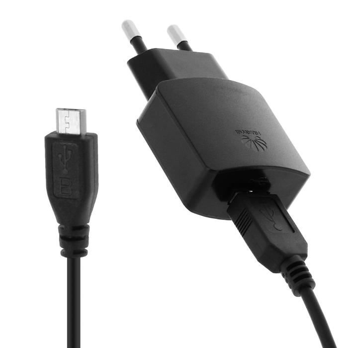 Huawei Chargeur Secteur USB + Câble Micro USB