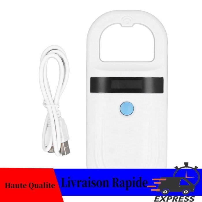 Meilleurs prix pour HURRISE Lecteur de puce animale 134.2KHz portable avec stockage de données 128 enregistrements pour animaux domestiques, bétail et