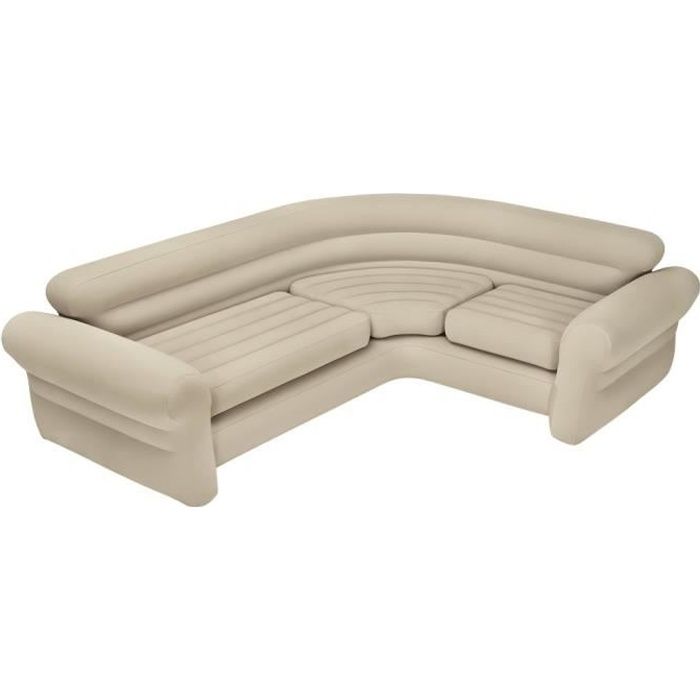 Canapé dangle gonflable - INTEX - Gris - 257cm x 203cm x 76cm - 5 personnes Canapé dangle gonflable - INTEX - Gris - 257cm x 203cm x 76cm - 5 personnes