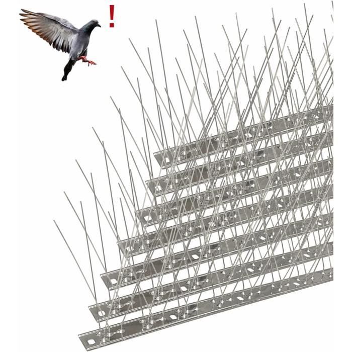 Pic Anti-Pigeon, Pointes Anti Oiseaux en Acier Inoxydable, Pointes Repousse-Oiseaux de 33cm pour Pigeons, Corbeaux, Moineaux, Chats