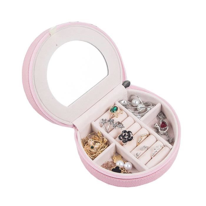 Cabilock Rouleau Velours Organisateur Bijoux Portable - Pochette Collier Bracelet Voyage Noir