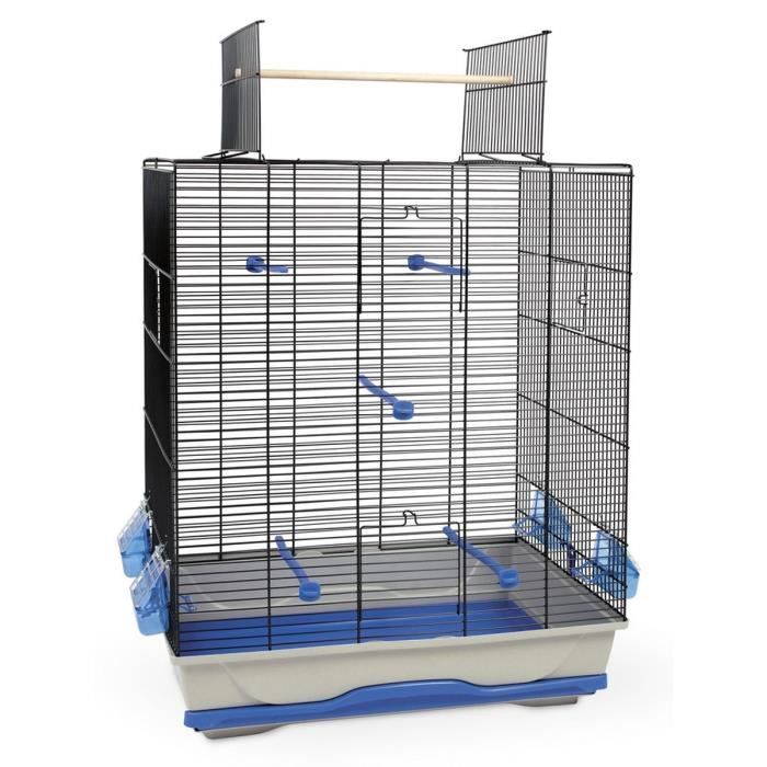 Kerbl Cage à Oiseau Gabbia Ambra Open 565x365x74cm Bleu Et Gris