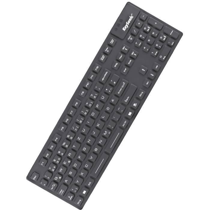 Clavier KeySonic KSK-8030 IN – Silicone Étanche, USB, AZERTY, 105 Touches - vue 5