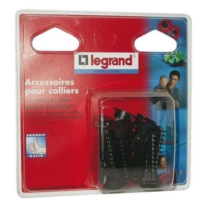 LEGRAND Embase à chevilles pour collier extérieur x10
