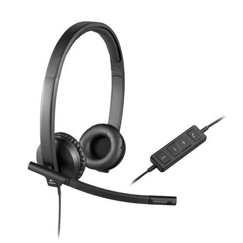 Casque Micro - Logitech - H570e - Binaural - Noir - Avec fil - Supraaural