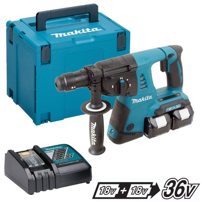 Perforateur burineur 36V SDS Plus 2x5 0 Ah en MAKPAC MAKITA DHR264RTJ