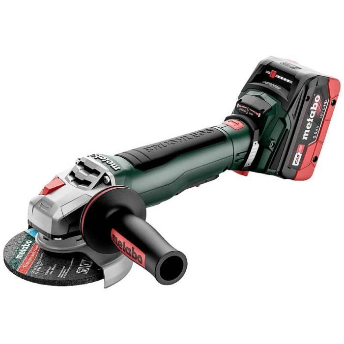 Meuleuse dangle sans fil METABO WPB 18 LT BL 11 125 18 V 5.5 Ah 125 mm
