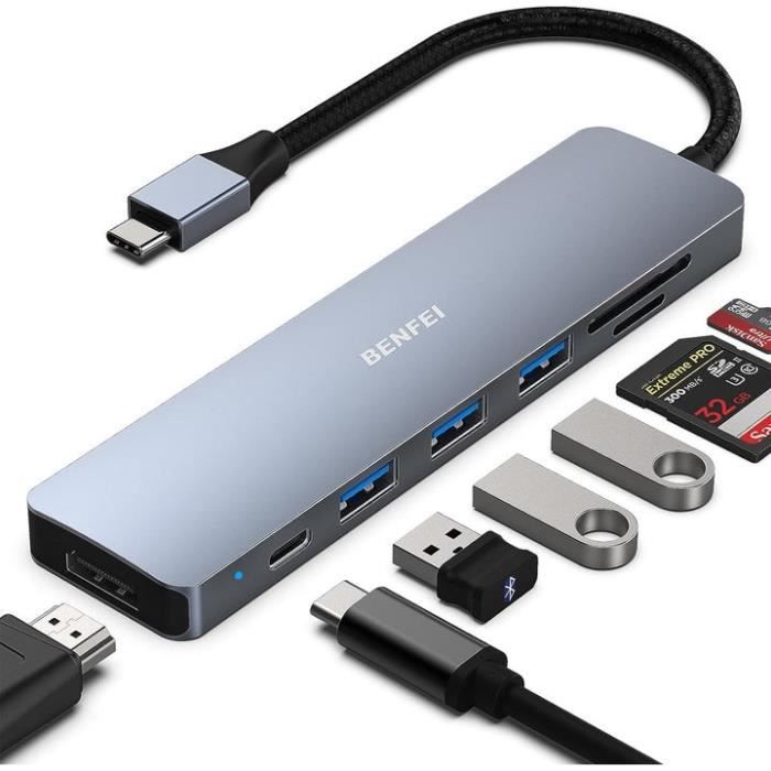 307G BENFEI 7 IN 1 USB C HDMI MULTIPORT ADAPTER