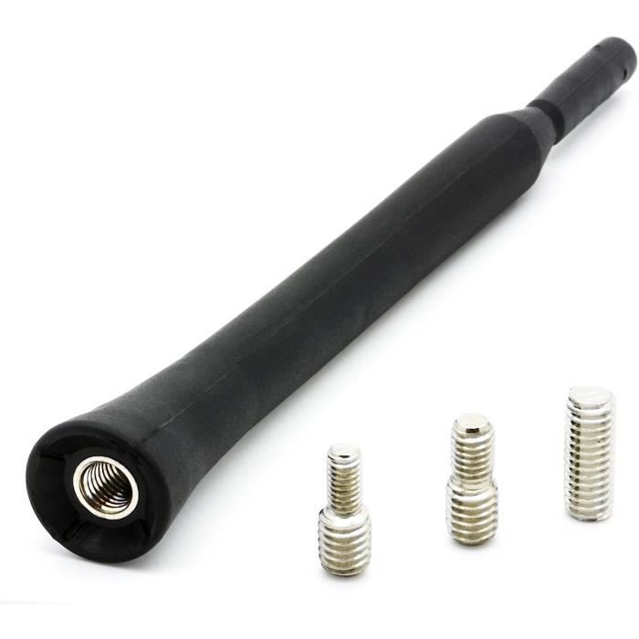 Antenne De Toit Courte 10 Cm Noire Pour Smart Fortwo 450 Et 451 - Remplacement AM/FM, Kit Filetage Inclus