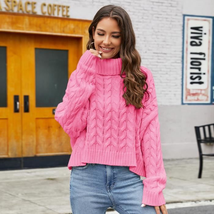 Pull long rose femme hotsell
