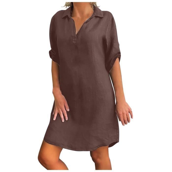 Robe lin grande hotsell taille pas cher