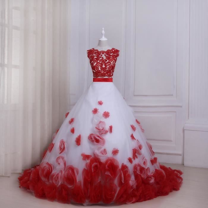 Robe de mariee shop blanche et rouge