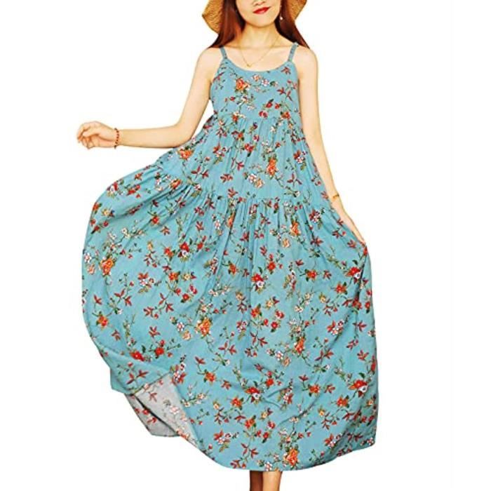 Robe Tunique Femme Whkmp's - Imprimé Vert - Taille L (FR42/US10) - Microfibre Stretch