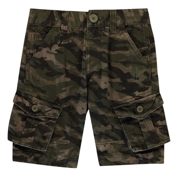 Short Cargo Noir Firetrap Pour Garçon - Taille 3-4 Ans, 100% Coton, état Parfait