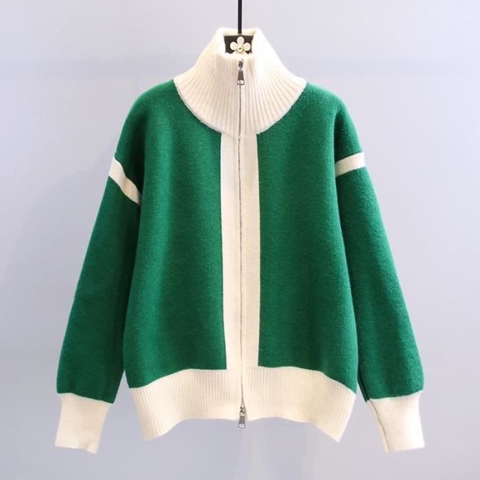 Vertvie Gilet Long Femme en Tricot Cardigan Veste Ouvert Épais Manches