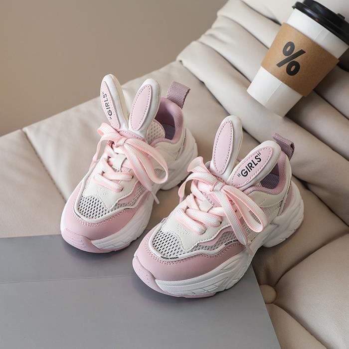 Baskets Enfant Fille Mode en maille avec l'Oreilles de lapin Respirant  Confortable Printemps - Rose Rose - Cdiscount Chaussures