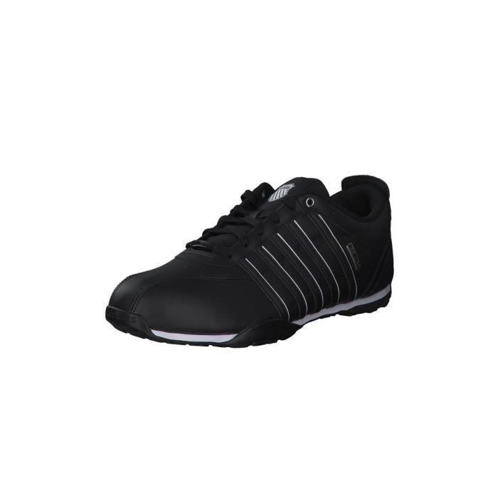 K-SWISS Chaussures Homme K-SWISS Arvee 1.5 en Cuir Noir - Lacets Plats