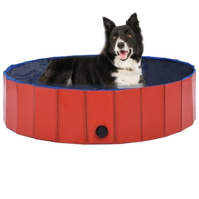 Comparer les prix de 4261•NEUF•Piscine pliable pour chiensBaignoire Baignade Portable Bain Animal Extérieur Intérieur Rouge 120x30 cm PVC Size:120 x 30