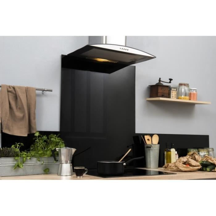 Fond De Hotte Noir 65 Cm X 90 Cm Hxl Achat Vente Credence Cdiscount