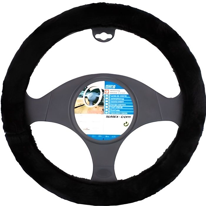 Couvre volant moumoute noir - Cdiscount Auto