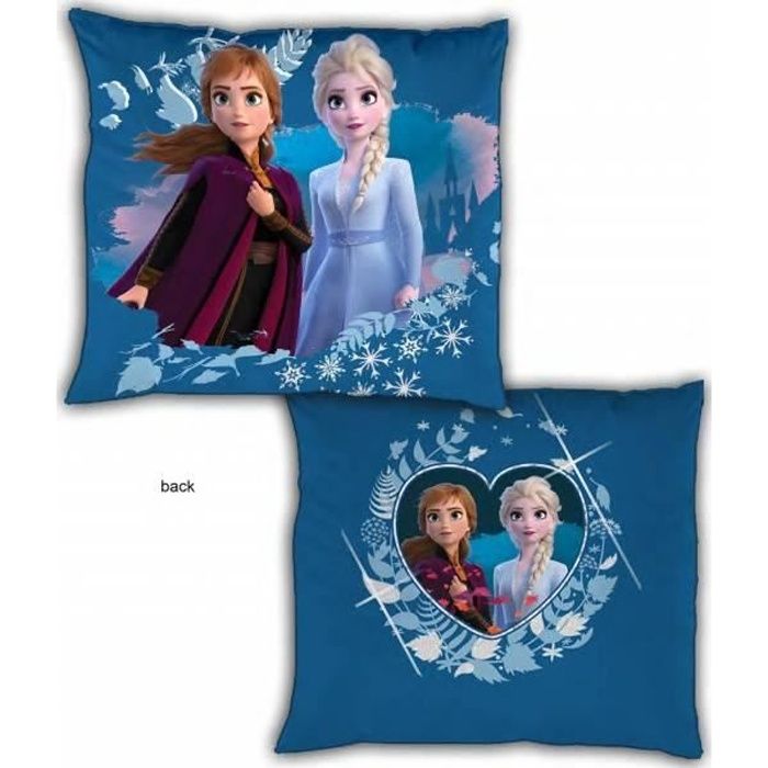 REINE DES NEIGES 2-FROZEN-COUSSIN REVERSIBLE 35X35 CM.