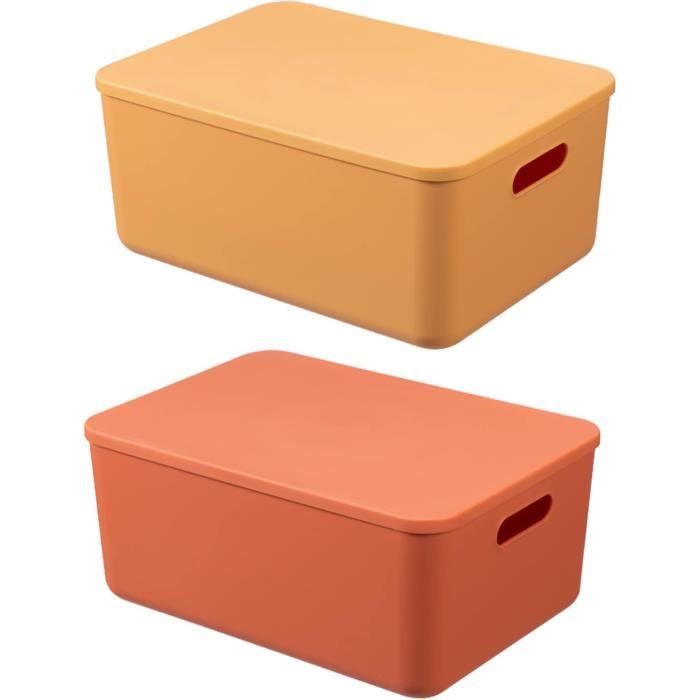 Boîtes De Rangement Leitz Puro Avec Couvercle - Lot De 2, 7L, Empilables - 20x28x15 Cm - Carton Recyclé FSC - Vert Sauge