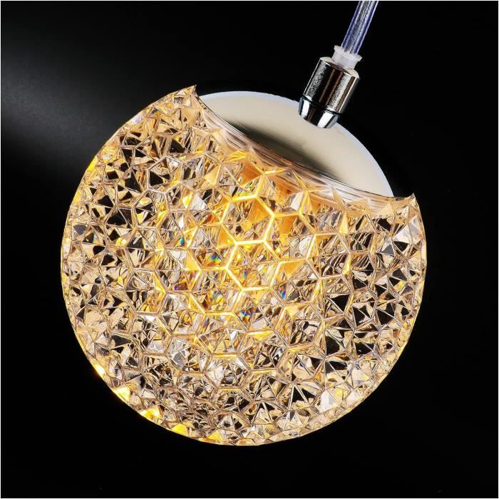 Plafonnier En Cristal LED Mini Lampe Lustre En Cristal, Lustre De Plafonnier Moderne Pour Salon Entree Couloir Chambre Cuisine Lampes Noir 98842611