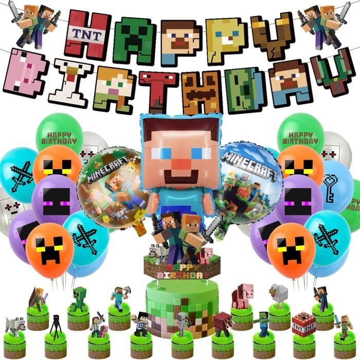 Kit Fête Jeux Vidéo 72 Pièces - Sacs Cadeaux, Porte-clés, Autocollants - Thème Gamer