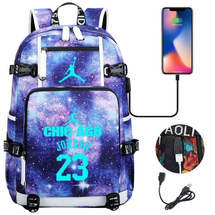 K1 1pcs Veilleuse bleue NBA Basket ball Sac d cole Bulls paule