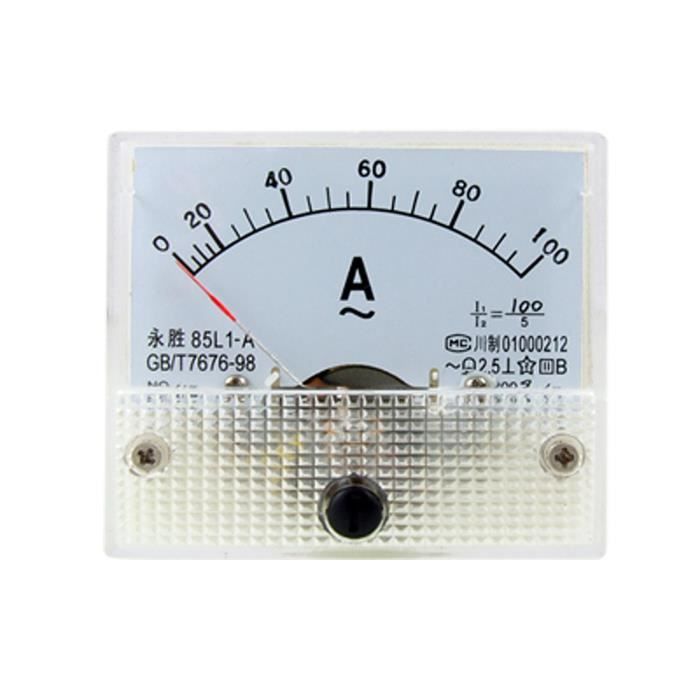 sourcing map Indicateur panneau Rectangle analogique actuel outil mesure amp/èrem/ètre AC 30A