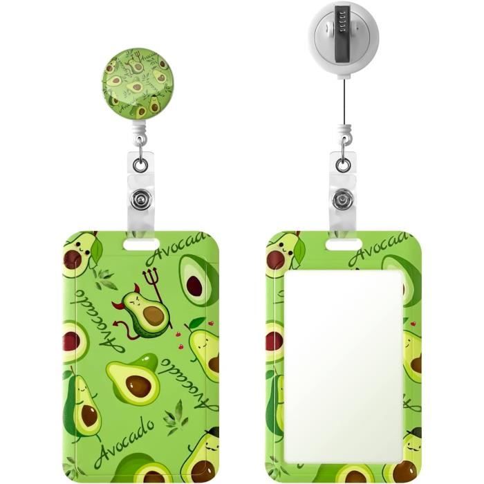 Étui à Badge Rétractable Avec Porte-cartes - Noir, 11x7,2 Cm, Alliage Aluminium Et Cuir, Neuf